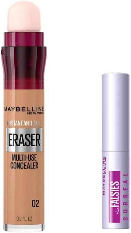 Maybelline New York Instant Anti Age Eraser Kapatıcı 02 Nude & Mini Tattoo Liner Gel Pencil Makyaj Seti