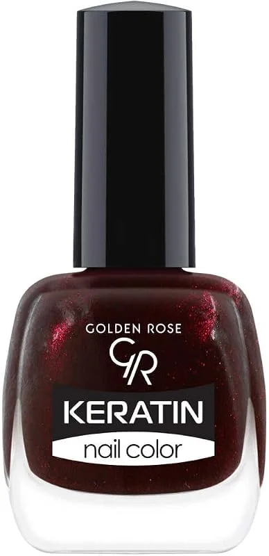 Golden Rose Keratin Nail Color No: 132 - Keratin İçerikli Güçlendirici Parlak Oje — Makyaj