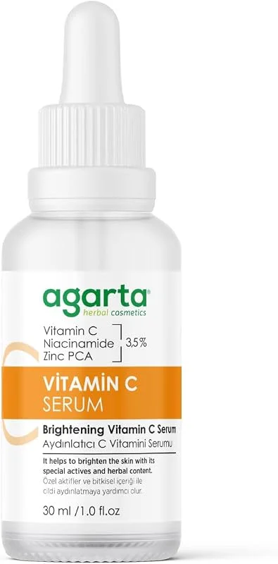 Agarta C Vitamini Serum Aydınlatıcı Koyu Leke Karşıtı (%3, 5 Vitamin C, Niacinamide, Zinc PCA) — Cilt bakımı