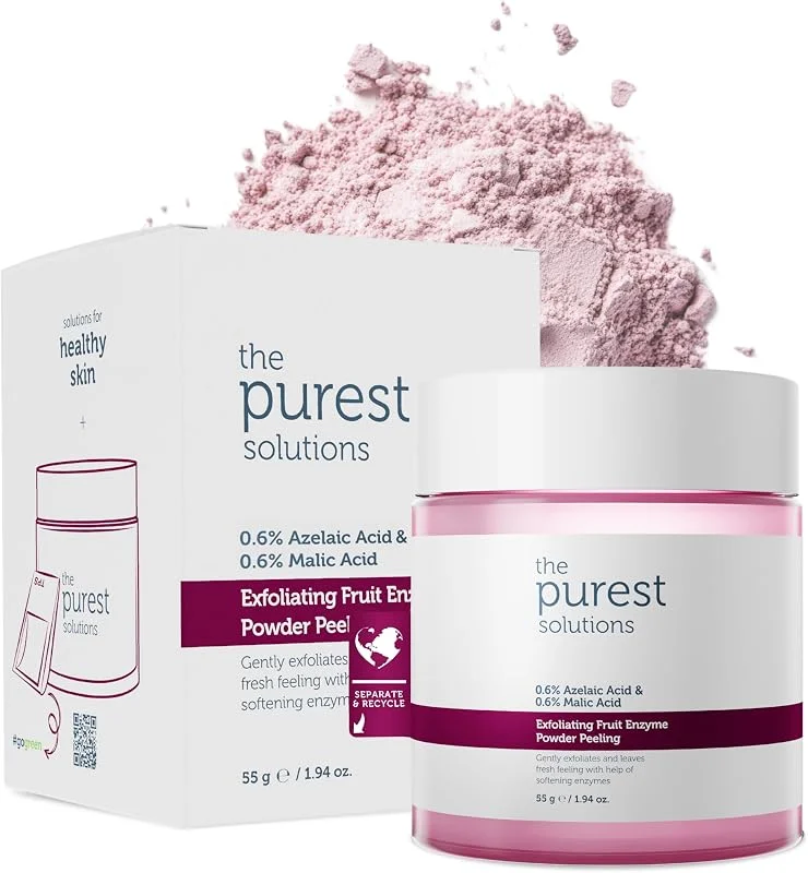 The Purest Solutions Fruit Enzyme Powder Exfoliator & Peeling - Toz Peeling (%0.6 Azelaic Acid & Malic Acid) — Cilt bakımı