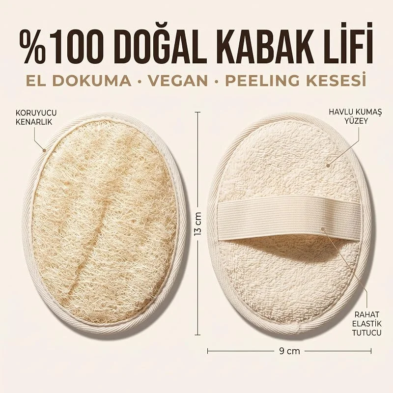 Anatolia Soap 1978 Yüz vücud Kabak lifi Doğal Lifler Peeling Temizleyici Arındırıcı. 1 Adet. — Cilt bakımı