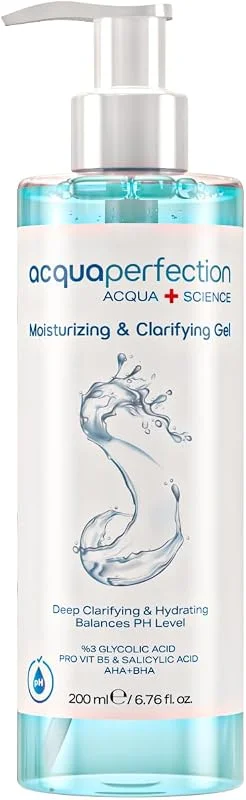 Acqua Perfection Nemlendirici ve Temizleyici, Koruyucu, Sağlıklı, Parlak Görünüm, Arındırıcı Etkili Yüz Temizleme Jeli 200ml, Siyah Nokta, Sivilce, Akne Oluşumunu Azaltma Etkili, Leke Açıcı — Cilt bakımı