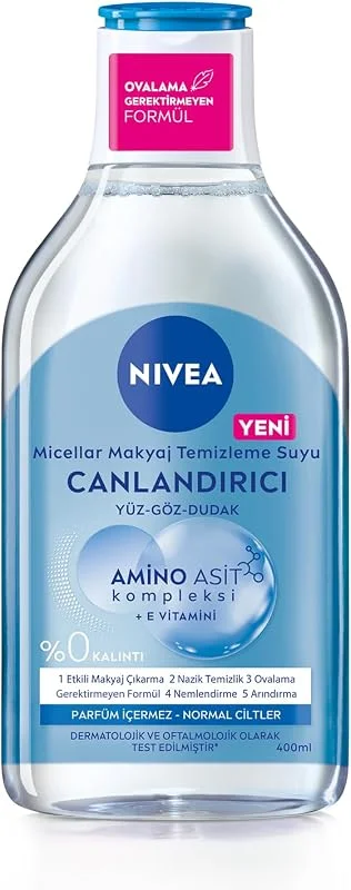 NIVEA 5in1 Canlandırıcı Micellar Makyaj Temizleme Suyu Normal Ciltler, 400 ml, Yüz Temizleyici — Cilt bakımı
