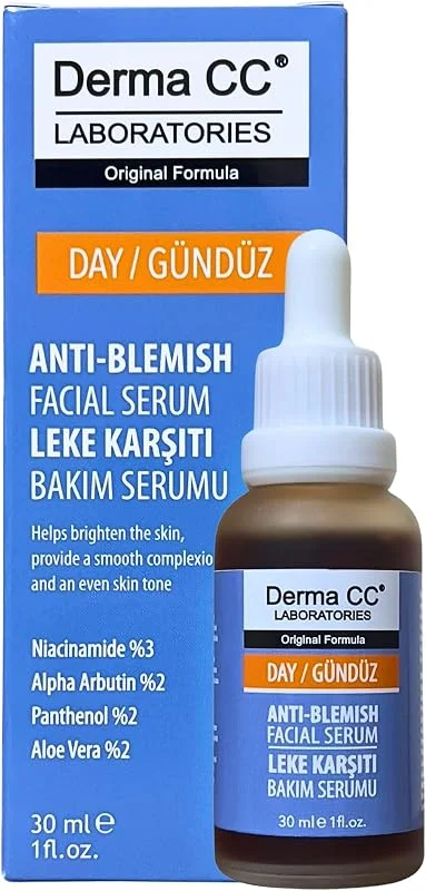Derma CC Anti-Blemish Day Facial Serum, 30ml, with Niacinamide, Alpha Arbutin, Panthenol and Aloe Vera — Cilt bakımı