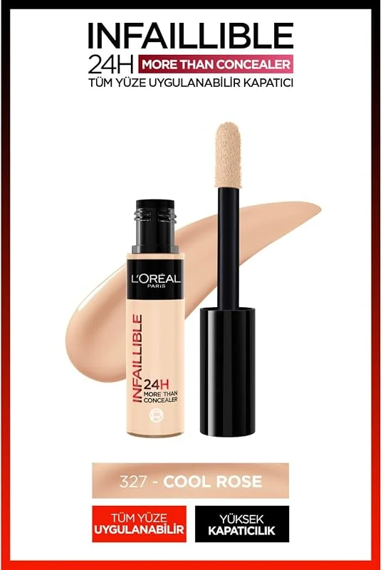 L'OREAL PARIS Infaillible Tüm Yüze Uygulanabilir Kapatıcı 327 Cool Rose — Makyaj