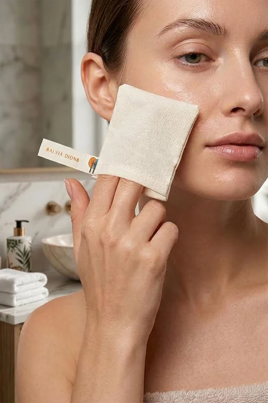 %100 Doğal Yüz Kesesi - Floş Pamuk, Gözenek Sıkılaştırıcı ve Arındırıcı Peeling Etkili — Cilt bakımı