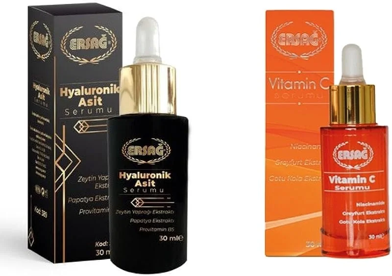Ersağ Hyaluronik Asit Serumu 30 Ml + Vitamin C Serumu 30 Ml — Cilt bakımı