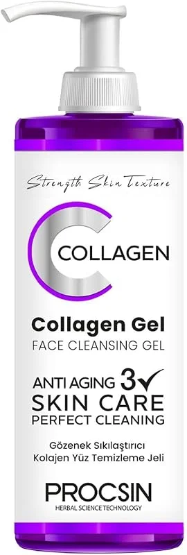 PROCSIN Gözenek Sıkılaştırıcı Kolajen Yüz Temizleme Jeli, Derinlemesine Temizlik & Cilt Sıkılaştırıcı, Günlük Kullanım, 150 ML — Cilt bakımı