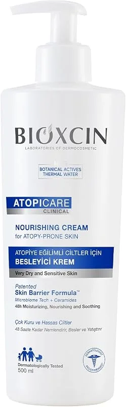 Bioxcin Atopicare Besleyici Krem – Atopiye Eğilimli ve Kuru Ciltler İçin – 500 ml – Seramid Kompleksli, Prebiyotik & Skualen İçerikli Nemlendirici Bakım Kremi — Cilt bakımı