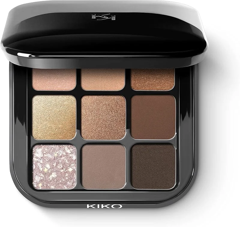 Kiko Milano Göz Farı Paleti - New Glamour Multi Finish Eyeshadow Palette 01 Earth Tones — Makyaj