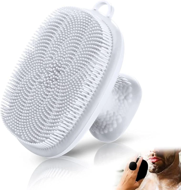 Joyzzz Silikon Yüz Temizleyici, Kadınlar ve Erkekler için Yüz Temizleme Peeling Fırçası, Manuel Yüz Temizleme Fırçası, Yüz Yıkama Fırçası, Temizleme ve Peeling için Eksfoliyatör Yüz Masajı (Beyaz) — Cilt bakımı