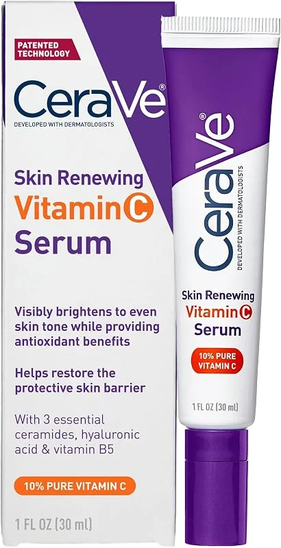CeraVe -Hyaluronik asit ile C vitamini serumu, % 10 saf C Vitamini ile yüz için cilt parlatıcı serum, Koku Ücretsiz, 1 fl. Oz — Cilt bakımı