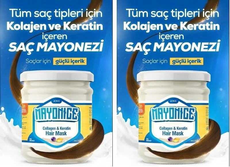 Jowe Kolejen ve Keratin Saç Maskesi (2 paketi) — Saç bakımı