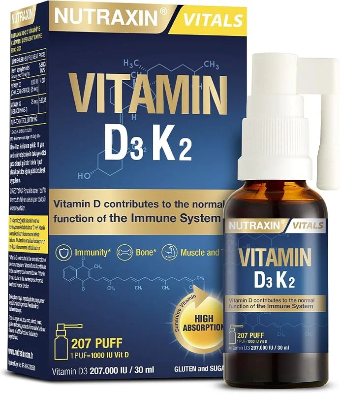 Nutraxin D3K2 Vitamin 30 ml — Gıda takviyesi