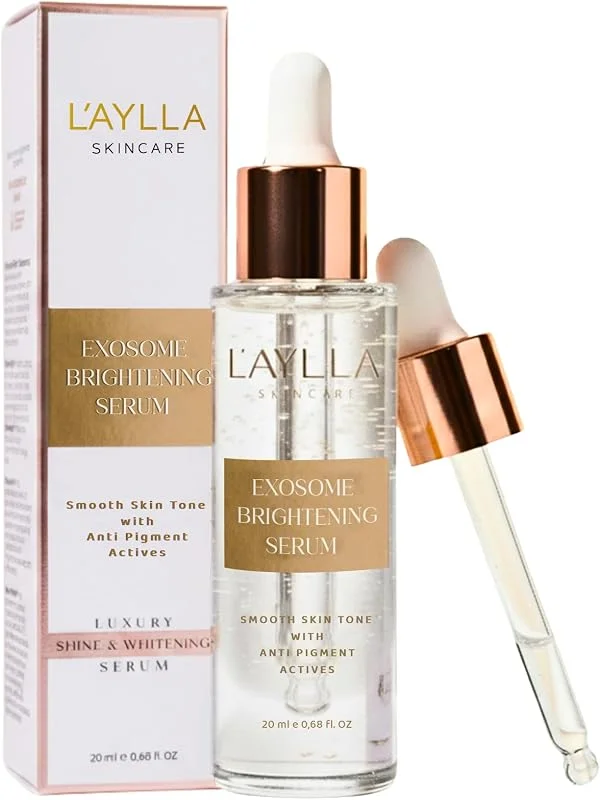 L'AYLLA Leke Karşıtı Niacinamide Serum - Eksozom ve Arbutin ile Zenginleştirilmiş Ton Eşitleyici Yüz Serumu, Aydınlatıcı Etkili & Leke Giderici Cilt Bakımı, Longevity Skincare