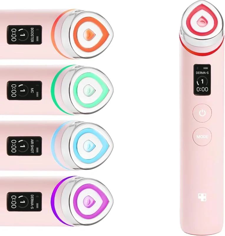medicube Booster Pro - 6'sı 1 Arada Gerçek Cam Glow Güzellik Masajı, Pembe — Cilt bakımı