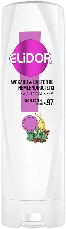 Elidor Saç Bakım Kremi Avokado ve Castor Oil Nemlendirici Etki 350 ml — Saç bakımı
