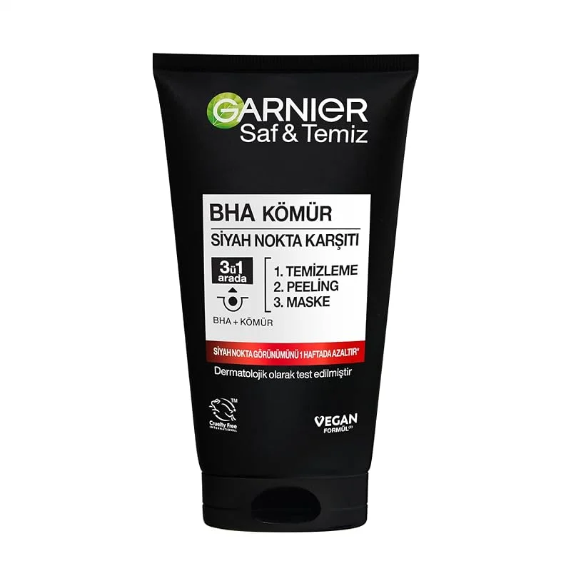 Garnier Skin Naturals Saf & Temiz Siyah Nokta Karşıtı Kömürlü 3'ü 1 arada (1 x 150 ml) — Cilt bakımı