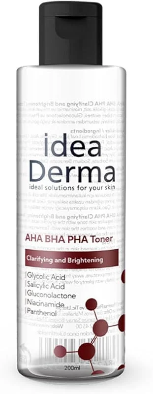 İdea Derma AHA BHA PHA Clarifying and Brightening Toner 200 ml — Cilt bakımı