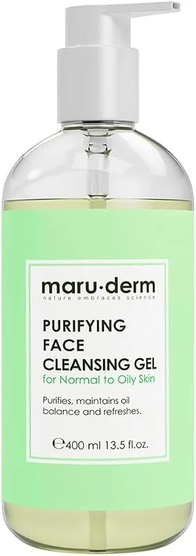 Maruderm Karma ve Yağlı Ciltler için Yüz Yıkama Jeli – Salisilik Asit ile Arındırıcı Günlük Temizleyici, Bitki Proteinleriyle, 400 ML — Cilt bakımı