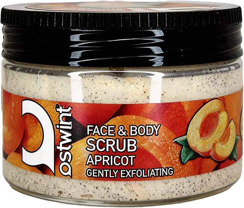 Ostwint Yüz ve Vücut Peeling Scrub Kayısı 300 ml, Cilt Temizleyici, Pürüssüzleştirici, Dolaşımı Hızlandırıcı — Cilt bakımı