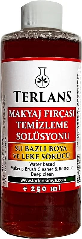 Terlans Makyaj Fırçası Temizleme Solüsyonu 250 ml Makeup Brush Cleaner & Restorer