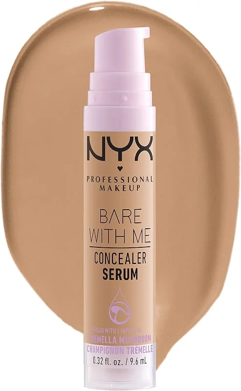 NYX PROFESSIONAL MAKEUP Bare With Me Kapatıcı Serum, 24 Saate Kadar Hidrasyon - Orta — Makyaj