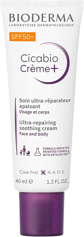 Bioderma Cicabio Cream+ SPF50+ Onarıcı, Leke Önleyici Güneş Koruyuculu Yüz, Vücut Cica Krem 40 ml — Cilt bakımı