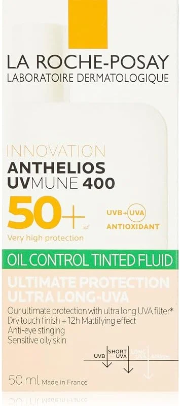 Anthelios Uvmune400 Oil Control Fluide Spf50 Karma Ve Yağlı Için Renkli Yüz Güneş Kremi 50ml — Cilt bakımı
