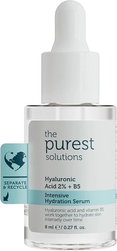 The Purest Solutions Yoğun Nemlendirme ve Dolgun Görünüm Etkili Yenileyici Hyalüronik Asit Cilt Bakım Serumu, Seyahat Boy 8 ml — Cilt bakımı