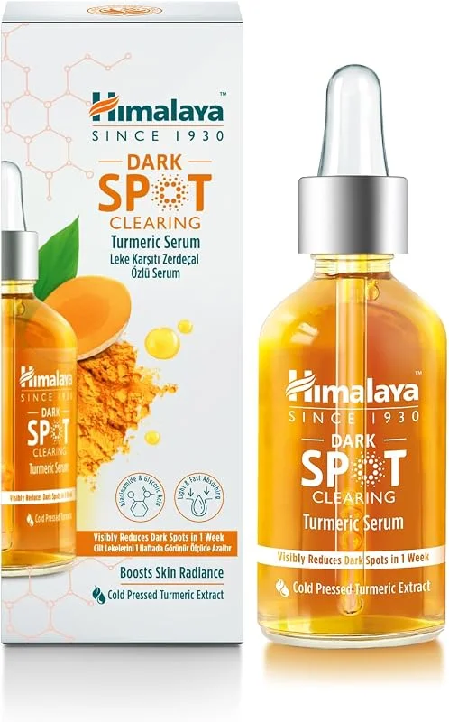 Himalaya Since 1930 Dark Spot Clearing Leke Karşıtı Zerdeçal Özlü Serum 30 ml, Niacinamide%2, Glikolik Asit 10% — Cilt bakımı