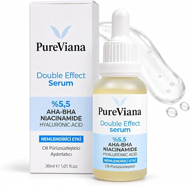 Double Effect Serum 30ml – AHA-BHA + Niacinamide – Aydınlatıcı, Gözenek Sıkılaştırıcı, Ton Eşitleyici — Cilt bakımı