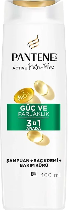 PANTENE Güç ve Parlaklık 3'ü 1 Arada Şampuan 400 ml — Saç bakımı