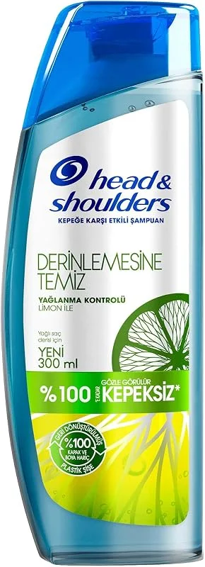 Head & Shoulders Derinlemesine Temizlik Şampuan Yağlanma Kontrolü Limon 300 ml — Saç bakımı