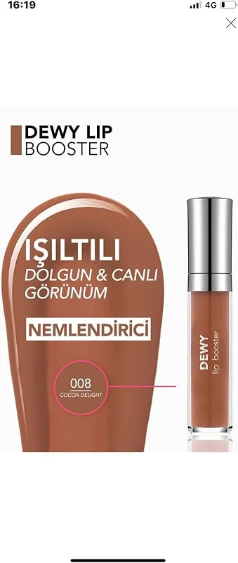 Flormar Dewy Lip Booster Dolgunlaştırıcı Etkili Yarı Transparan Dudak Parlatıcısı — Makyaj